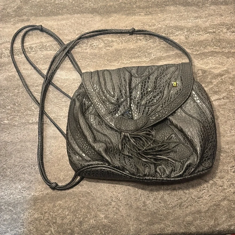 NAS Shoulder Bag. Crocodile print - Picture 1 of 10